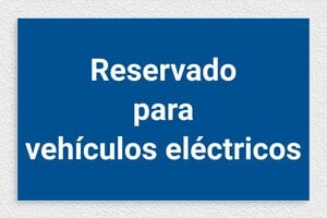 Carteles de Señales  - Cartel 'Aparcamiento para vehículos eléctricos' - undefined - bleu-blanc - glue - es-senales-de-trafico-002-1-1747824604862
