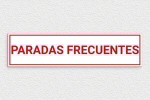 Carteles de Señales  - Señal 'Paradas Frecuentes' - undefined - blanc-rouge - glue - es-senales-de-trafico-002-3-1747824627740
