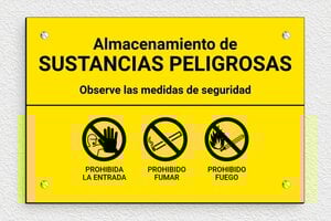 Marcadores de Cables Industriales - Señal 'Almacenamiento de Productos Peligrosos' - undefined - jaune-noir - screws - es-senales-productos-peligrosos-industria-003-1-1747819393961