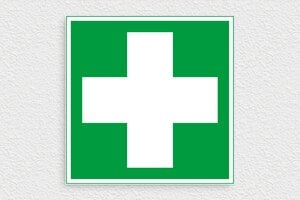 Señales de Obligación - Cartel de Primeros Auxilios - undefined - vert-blanc - glue - es-senalizacion-002-3-1747819793296