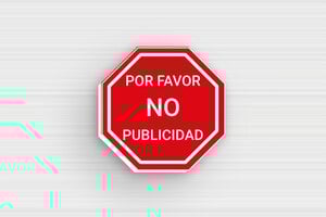 Placas "No Publicidad" para Buzón - Cartel octogonal 'Sin Publicidad' - undefined - rouge-blanc - glue - es-sin-publicidad-002-3-1747821381636