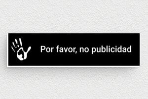 Placas "No Publicidad" para Buzón - Cartel 'No publicidad, por favor.' - undefined - noir-blanc - glue - es-sin-publicidad-004-0-1747821524299