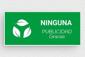 Placas "No Publicidad" para Buzón - Cartel 'Sin Publicidad' - undefined - vert-blanc - glue - es-sin-publicidad-004-1-1747821443763