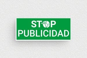 Placas "No Publicidad" para Buzón - Cartel Sin Publicidad - undefined - vert-blanc - glue - es-sin-publicidad-007-1-1747821504011