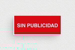 Placas "No Publicidad" para Buzón - Cartel Sin Publicidad - undefined - rouge-blanc - glue - es-sin-publicidad-009-1-1747821431427