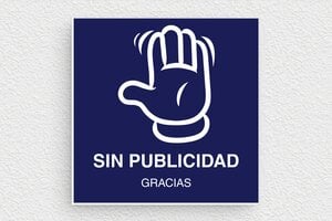 Placas "No Publicidad" para Buzón - Cartel 'Sin Publicidad' - undefined - bleu-marine-blanc - glue - es-sin-publicidad-012-1-1747821401985