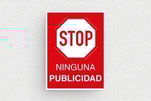 Placas "No Publicidad" para Buzón - Cartel 'Sin Publicidad' - undefined - rouge-blanc - glue - es-sin-publicidad-027-1-1747821356967