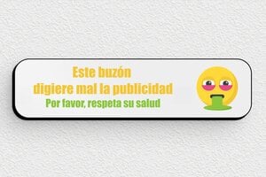 Placas "No Publicidad" para Buzón - Cartel humorístico 'Sin Publicidad' - undefined - gris-noir - glue - es-sin-publicidad-cuadrado-001-3-1747821470941