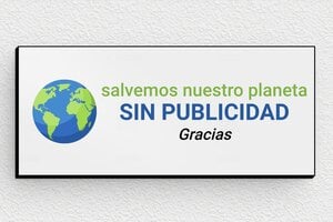 Placas "No Publicidad" para Buzón - Cartel 'Sin Publicidad - Salvemos el Planeta' - undefined - gris-noir - glue - es-sin-publicidad-cuadrado-033-5-1747821418671