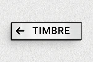 Placas de Timbre - Placa para timbre de puerta - undefined - gris-brosse-noir - glue - es-timbre-002-1-1747821656331