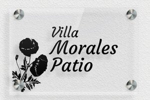 Placas de Números Modernos - Plexiglás transparente - undefined - transparent - screws-spacer - es-villa-cartel-022-1-1747821735328