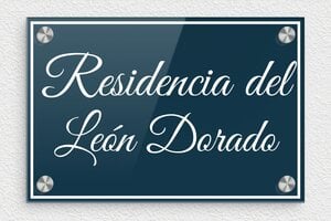 Placas de Números Modernos - Plexiglás - undefined - custom - screws-caps - es-villa-escudo-019-1-1747821787540