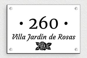 Placas de Números Modernos - PVC - undefined - blanc-noir - screws - es-villa-letrero-011-1-1747821851914