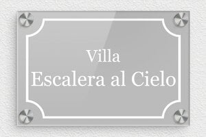 Placas de Números Modernos - Plexiglás - undefined - custom - screws-caps - es-villa-letrero-013-1-1747821759589
