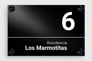 Placas de Números para Casa - Aluminio - undefined - noir - screws-caps - es-villa-letrero-033-1-1747821959213