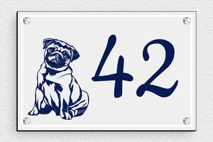 Tierschild - eu-plaque-maison-animaux-009-1 - 150 x 100 mm - custom - screws - eu-plaque-maison-animaux-009-1