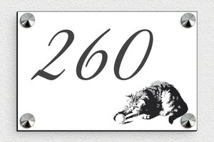 Tierschild - eu-plaque-maison-animaux-010-1 - 150 x 100 mm - custom - screws-caps - eu-plaque-maison-animaux-010-1