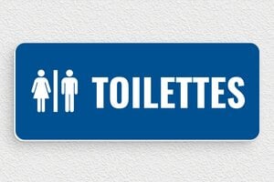 Wc schild - WC Schild - 150 x 60 mm - PVC - bleu-blanc - glue - eu-pp-piece-003-0