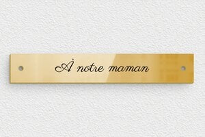 Inter funéraire pour plaque mortuaire - Laiton - 140 x 22 mm - poli - holes-only - funeraire-inter-002-3