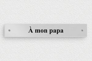 Inter funéraire pour plaque mortuaire - Aluminium - 140 x 22 mm - anodise - holes-only - funeraire-inter-008-3