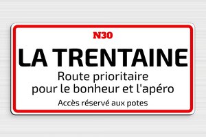 Humour anniversaire - Plaque la trentaine - 300 x 150 mm - PVC - custom - glue - humour-anniversaire-30ans-002-3