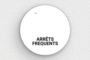 Signalétique humoristique - Arrêts fréquents - Plaque humoristique - Rond - PVC - 150 x 150 mm - 150 x 150 mm - PVC - custom - none - humour-couple-021-4