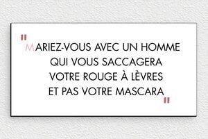 Panneau humour homme femme - Plaque humour le mari idéal - 200 x 100 mm - PVC - custom - none - humour-couple-033-4