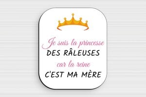 Panneau humour prince princesse - Plaque princesse des râleuses - 100 x 120 mm - PVC - custom - glue - humour-couple-039-4