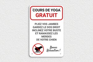 Panneaux de signalisation humoristiques - Plaque humour ramassez les merdes - 200 x 300 mm - PVC - custom - screws - humour-crotte-chien-interdit-004-3