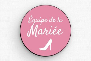 Panneau humour couple - Équipe de la mariée - Badge humoristique - PVC - 50 x 50 mm - 50 x 50 mm - Badge PVC - Épingle - custom - badge - humour-enterrement-vie-garcon-001-3