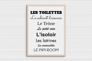 Plaque humoristique pour la maison - Plaque pour les toilettes - PVC - 150 x 200 mm - 150 x 200 mm - PVC - custom - glue - humour-maison-041-4