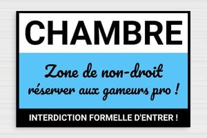 Plaque de porte humour - Plaque de porte humoristique - Chambre - PVC - 300 x 200 mm - 300 x 200 mm - PVC - custom - glue - humour-pl-porte-001-1