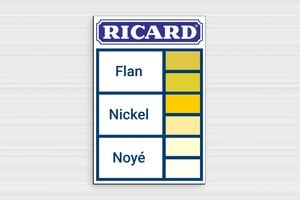 Panneau Ricard humour - Plaque nuancier Ricard - 140 x 210 mm - PVC - custom - glue - humour-ricard-004-3