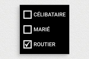 Panneaux de signalisation humoristiques - humour-routier-001-3 - 100 x 100 mm - noir-blanc - glue - humour-routier-001-3