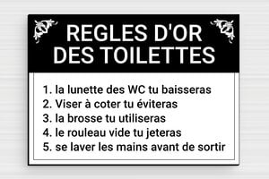 Affiche humour règle des toilettes à imprimer - humour-toilette-regles-001-1 - 140 x 100 mm - custom - glue - humour-toilette-regles-001-1