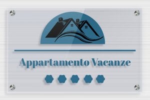 Targhe per locazioni turistiche (CIN 2025) - Plexiglass trasparente Blu - undefined - bleu - screws-spacer - it-appartamento-vacanze-cartello-002-4-1747215921422