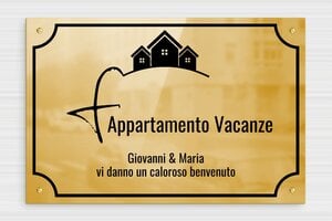 Targhette per porta d'ingresso - Ottone - undefined - poli - screws - it-appartamento-vacanze-cartello-004-1-1747215975840