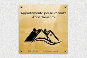 Targhe in ottone - Ottone - undefined - poli - screws-caps - it-appartamento-vacanze-cartello-005-2-1747216022846