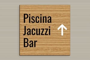 Targhe quadrate - Cartello direzionale per piscina, jacuzzi e bar - undefined - chene - glue - it-area-turismo-hotel-freccia-003-3-1747209154154