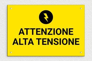 Cartelli di pericolo - Cartello 'Attenzione Alta Tensione' - undefined - jaune-noir - screws - it-attenzione-alta-tensione-003-1-1747211488989