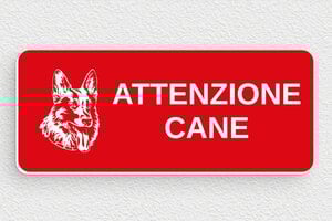 Cartello 'Attenzione al cane' - undefined - rouge-blanc - glue - it-attenzione-cane-cartello-003-1-1747214856654