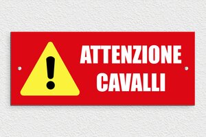 Targhe personalizzate per cavalli - PVC - undefined - custom - screws - it-attenzione-cavalli-cartello-002-3-1747210060177