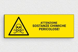 Cartelli di pericolo - Cartello 'Sostanze Chimiche Pericolose' - undefined - jaune-noir - glue - it-attenzione-sostanze-chimiche-002-3-1747211557870