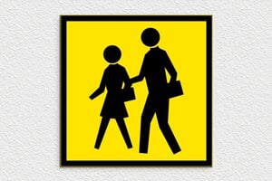 Cartelli segnaletici  - Cartello 'Zona scolastica' - undefined - jaune-noir - glue - it-cartelli-stradali-001-1-1747215273774