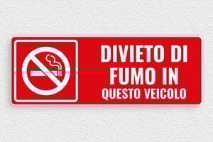 Cartelli segnaletici  - Cartello 'Divieto di fumo in questo veicolo' - undefined - rouge-blanc - glue - it-cartelli-stradali-002-4-1747215355511