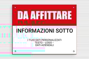 Cartello affittasi personalizzato - PVC - undefined - custom - holes-only - it-cartello-affitto-001-5-1747216900144