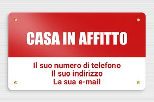 Targhe in alluminio - Alluminio - undefined - rouge - screws - it-cartello-affitto-003-2-1747216948919