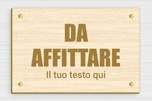 Targhe incise personalizzate - Legno - undefined - erable - screws - it-cartello-affitto-003-4-1747216960082