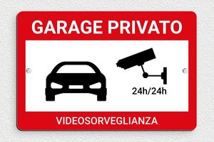 Cartelli area videosorvegliata - Cartello 'Garage privato sotto videosorveglianza' - undefined - custom - screws - it-cartello-allarme-003-1-1747213895341