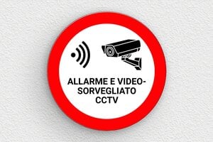 Cartelli area videosorvegliata - Cartello rotondo sotto videosorveglianza - undefined - custom - glue - it-cartello-allarme-004-1-1747213950105